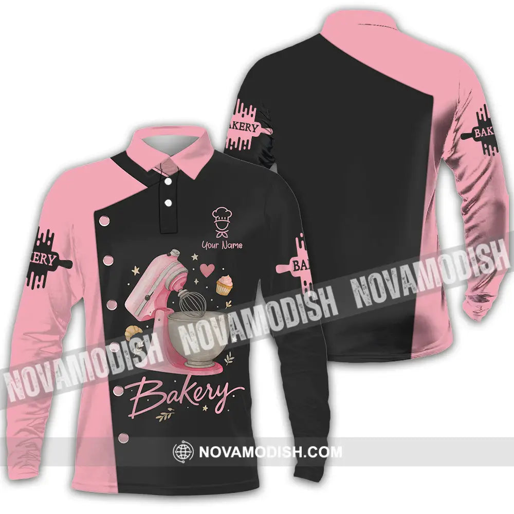 Unisex Shirt - Custom Baker Lover Shirt Long Sleeve Polo / S T-shirt