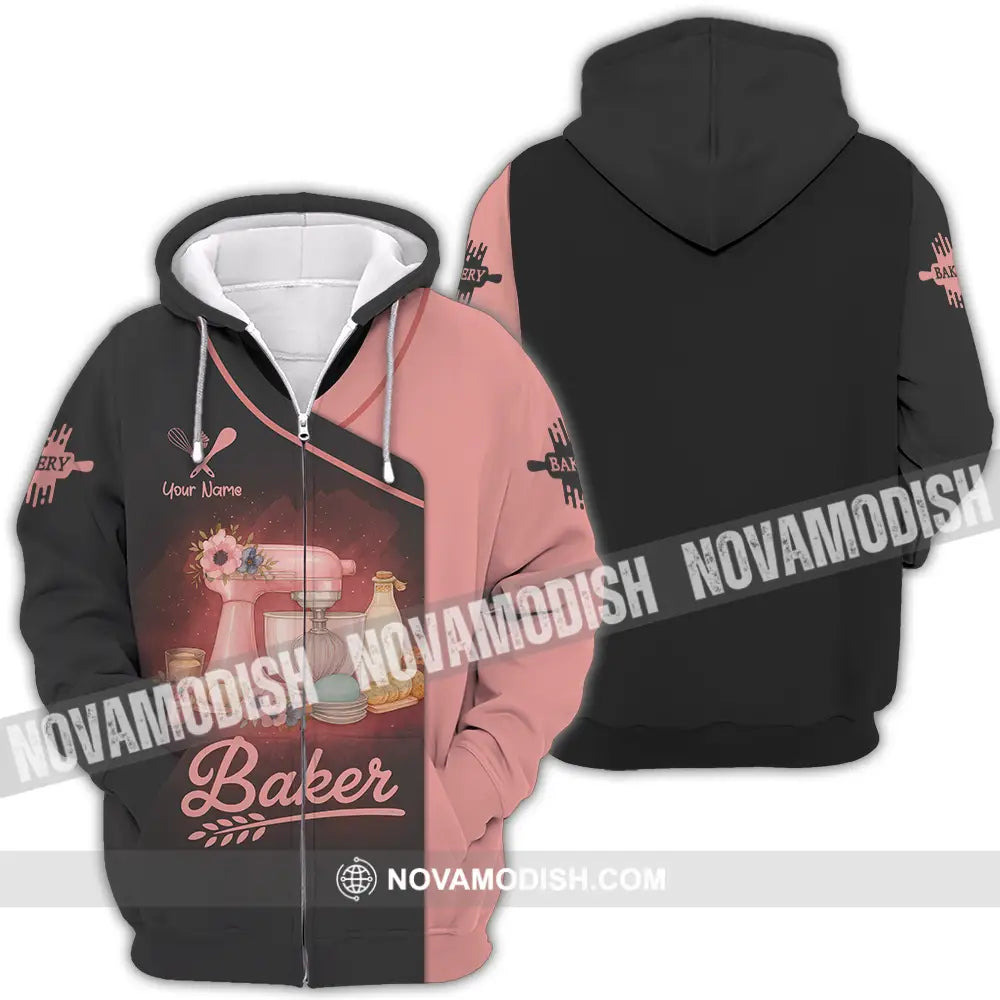 Unisex Shirt - Custom Baker Lover Shirt Zipper Hoodie / S T-shirt