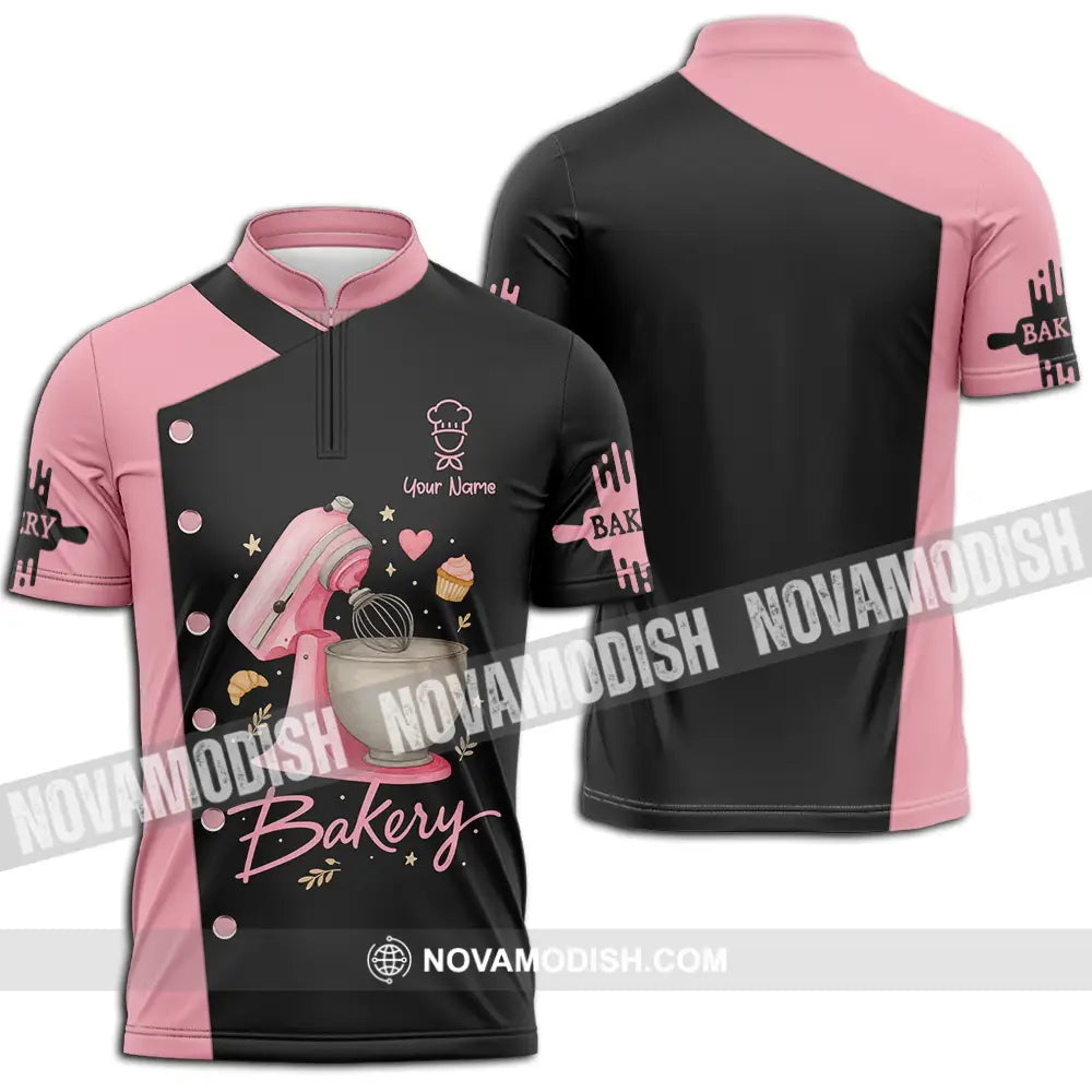 Unisex Shirt - Custom Baker Lover Shirt Zipper Polo Shirt / S T-shirt