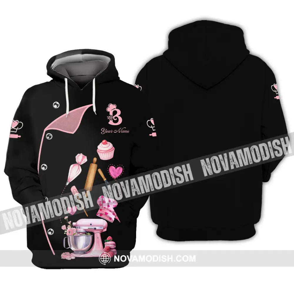 Unisex Shirt - Custom Bakery Black & Pink Cute Shirt Hoodie / S T-shirt