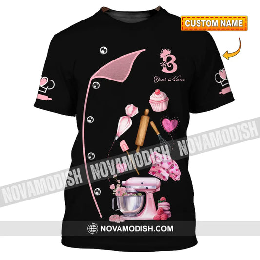 Unisex Shirt - Custom Bakery Black & Pink Cute Shirt T-shirt