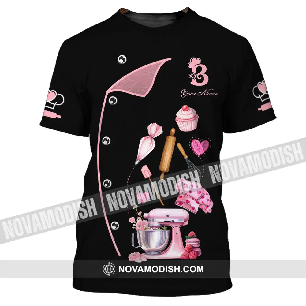 Unisex Shirt - Custom Bakery Black & Pink Cute Shirt T-Shirt / S T-shirt