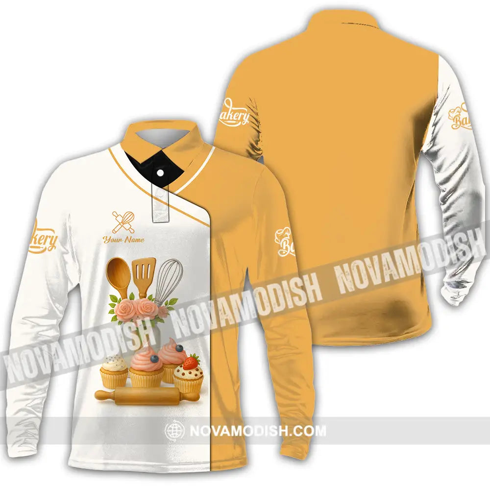Unisex Shirt - Custom Bakery Shirt Long Sleeve Polo / S T-shirt