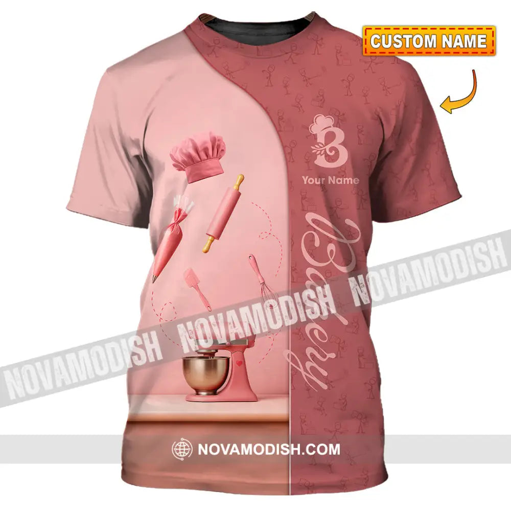 Unisex Shirt - Custom Bakery Pink Cute Shirt T-shirt