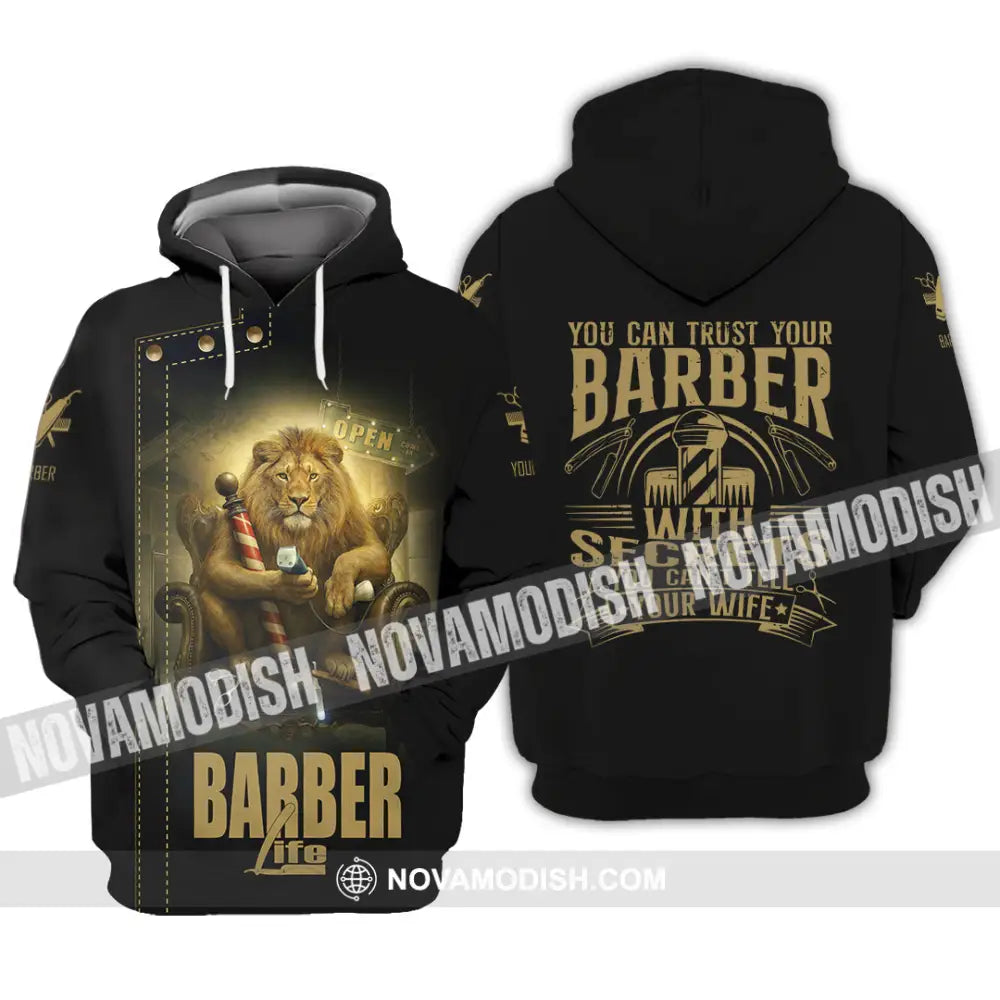 Unisex Shirt - Custom Barber Life Shirt Hoodie / S T-shirt