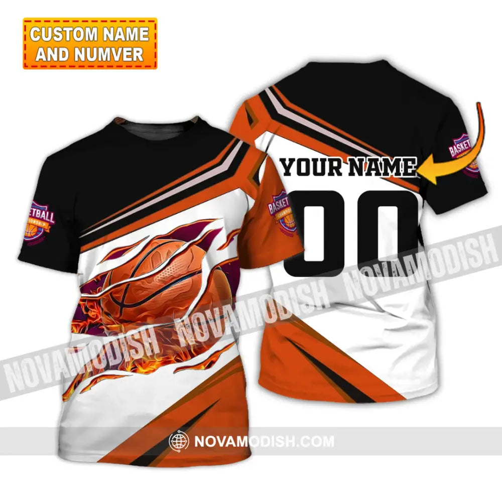 Unisex Shirt - Custom Basket Balls Lover Name T-Shirt - Personalized Basket Balls Shirt T-shirt