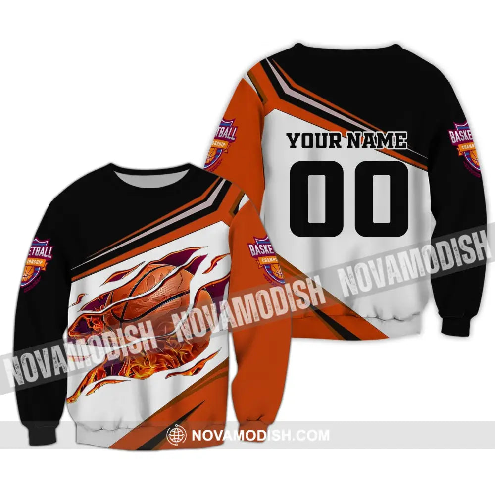 Unisex Shirt - Custom Basket Balls Lover Name T-Shirt - Personalized Basket Balls Shirt Long Sleeve / S T-shirt