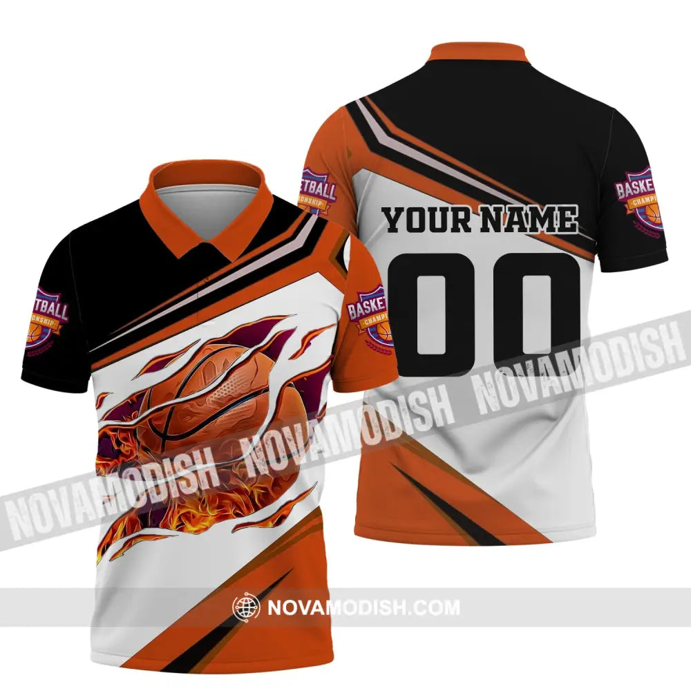 Unisex Shirt - Custom Basket Balls Lover Name T-Shirt - Personalized Basket Balls Shirt Polo Shirt / S T-shirt