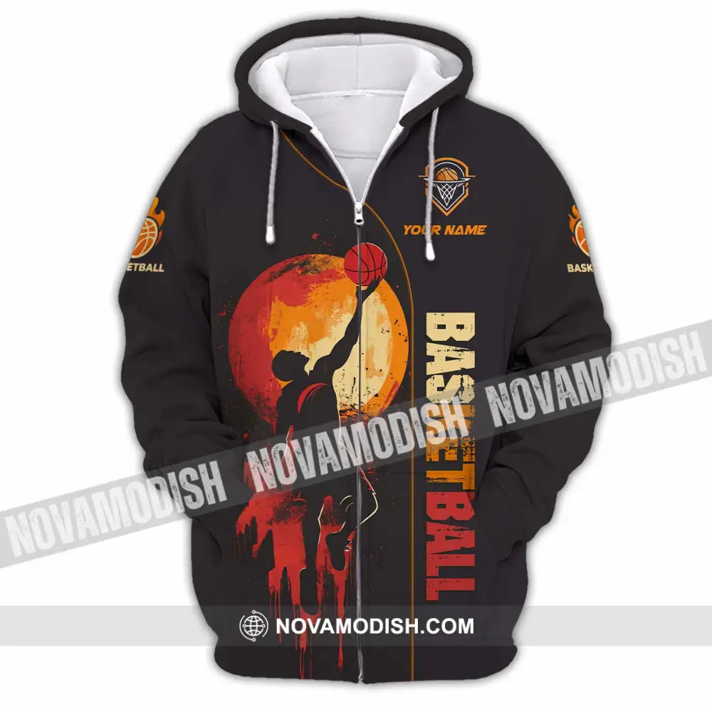 Unisex Shirt - Custom Basketball Player Shirt Zipper Hoodie / S T-shirt