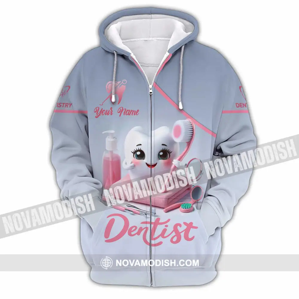 Unisex Shirt - Custom Beautiful Dentist Shirt Zipper Hoodie / S T-shirt