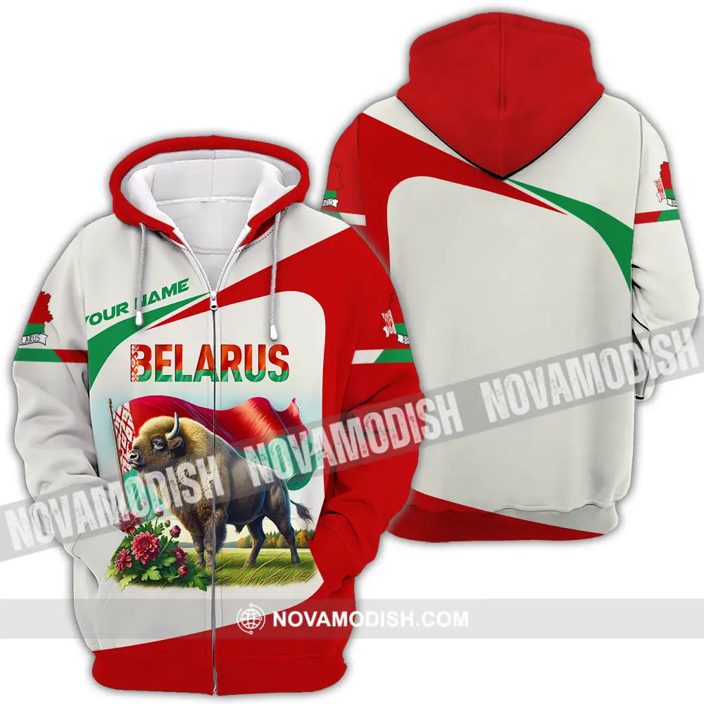 Unisex Shirt - Custom Belarus Shirt Zipper Hoodie / S T-shirt