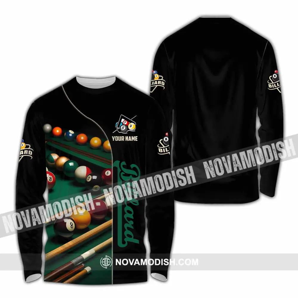 Unisex Shirt - Custom Billiard Lover Shirt Long Sleeve Shirt / S T-shirt