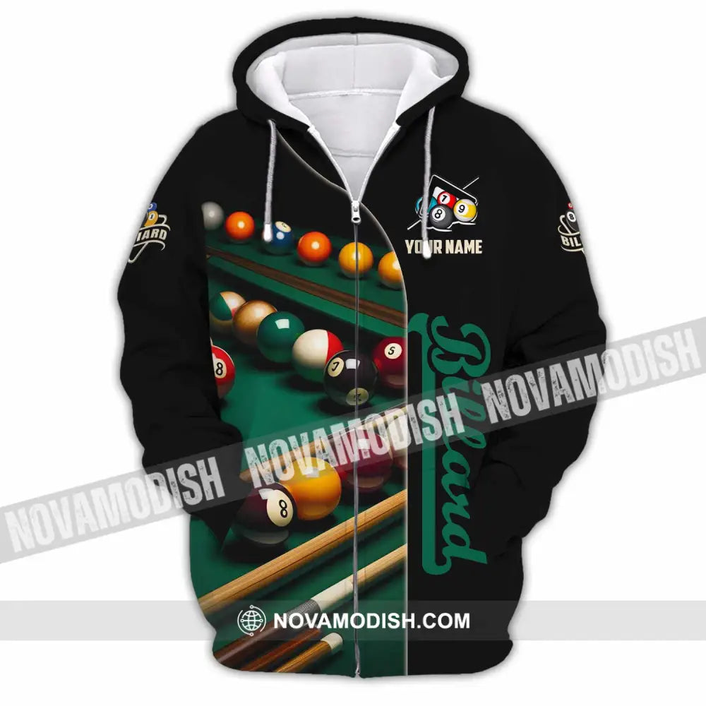 Unisex Shirt - Custom Billiard Lover Shirt Zipper Hoodie / S T-shirt
