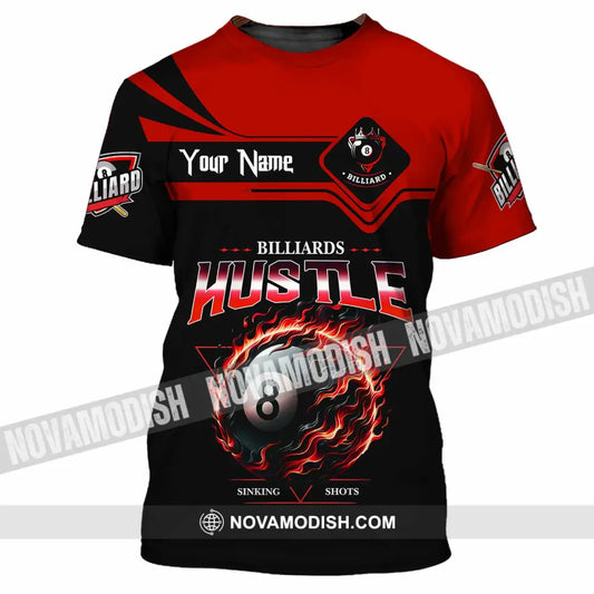 Unisex Shirt - Custom Billiards Hustle Sinking Shot Sport Shirt T-Shirt / S T-shirt