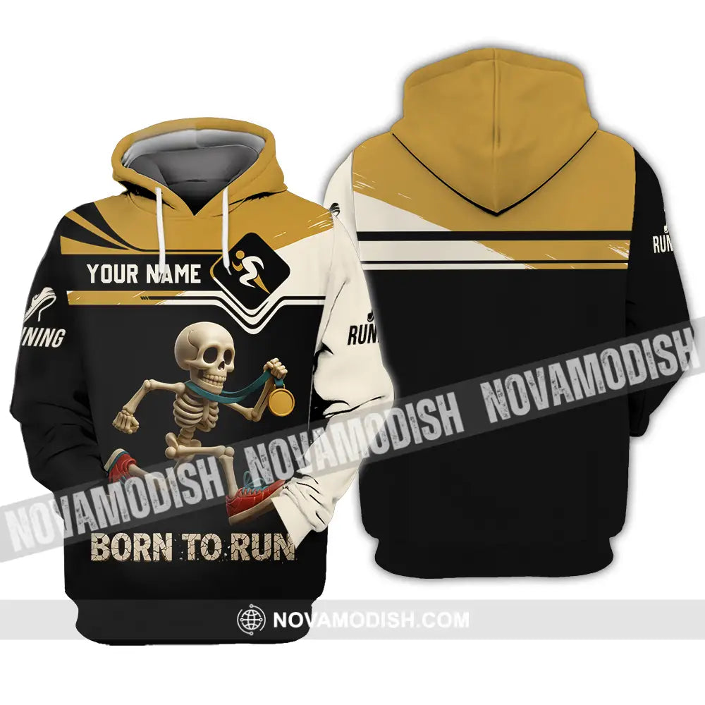 Unisex Shirt - Custom Born To Run Running Lover Sport Shirt Hoodie / S T-shirt