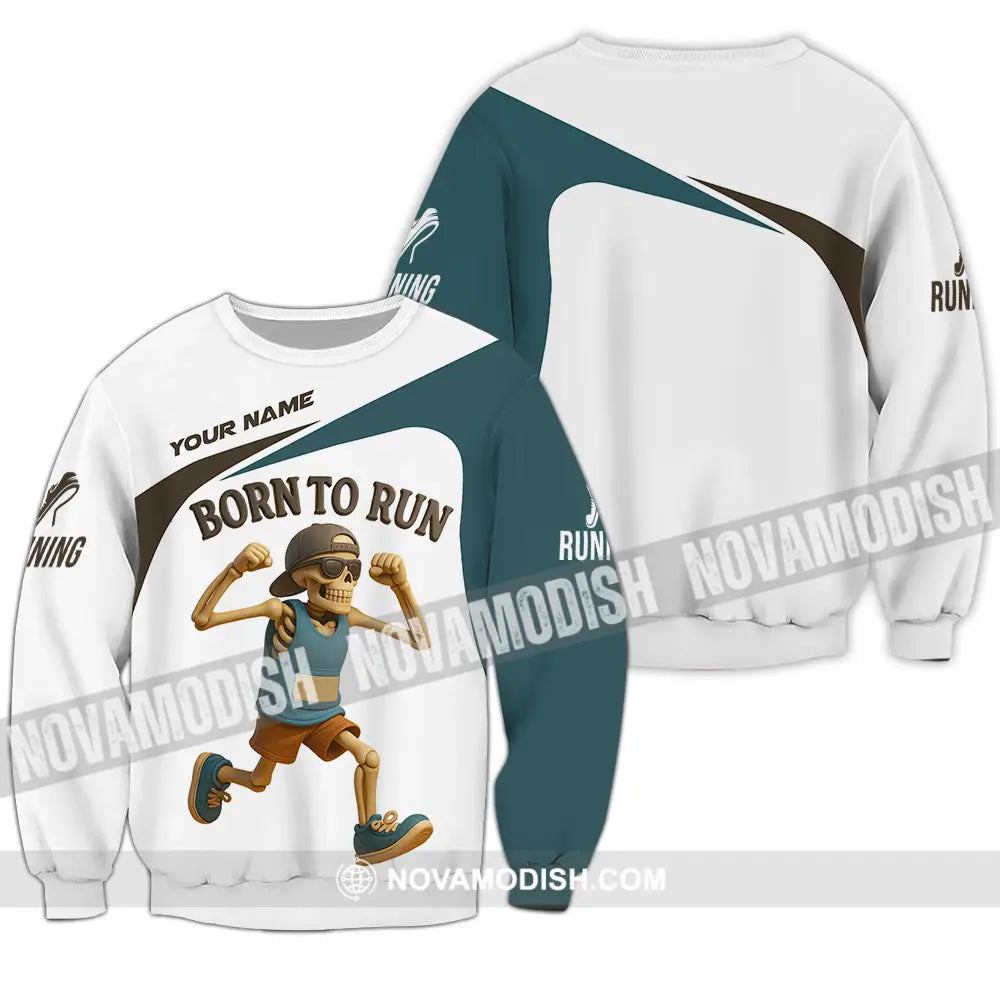 Unisex Shirt - Custom Born To Run Running Lover Sport Shirt Long Sleeve / S T-shirt