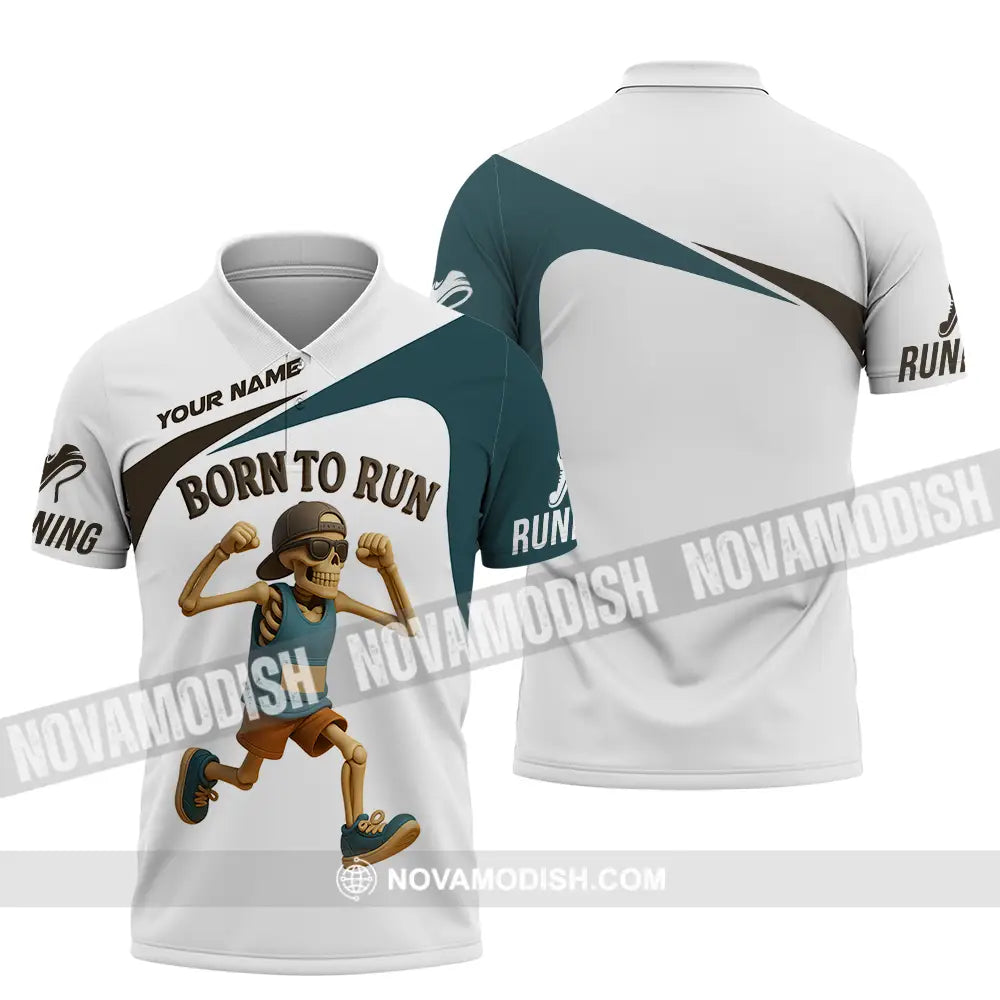 Unisex Shirt - Custom Born To Run Running Lover Sport Shirt Polo Shirt / S T-shirt
