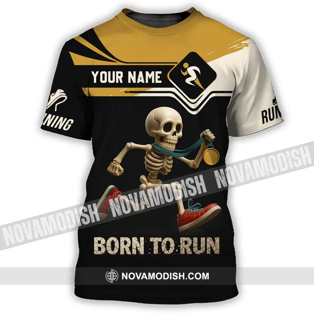 Unisex Shirt - Custom Born To Run Running Lover Sport Shirt T-Shirt / S T-shirt