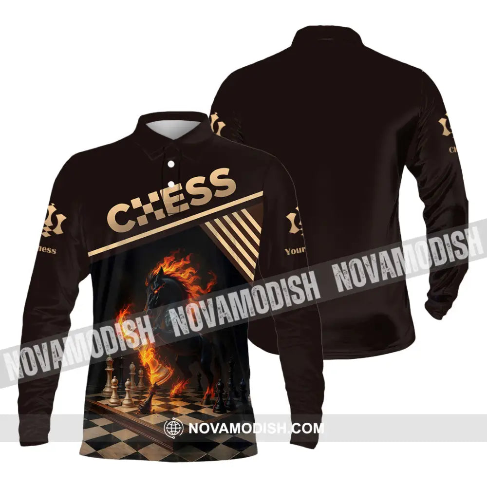 Unisex Shirt - Custom Chess Sport Shirt Long Sleeve Polo / S T-shirt