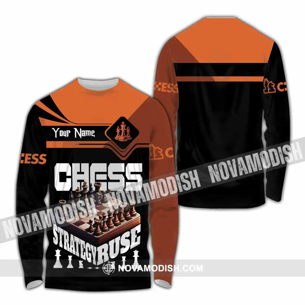 Unisex Shirt - Custom Chess Strategy Ruse Shirt Long Sleeve Shirt / S T-shirt