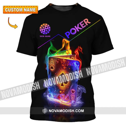 Unisex Shirt - Custom Colorful Poker Ace Card Shirt T-shirt
