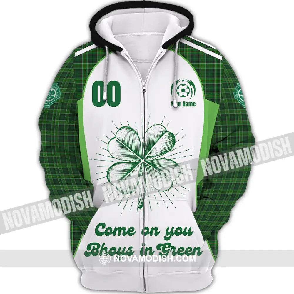 Unisex Shirt - Custom Come On You Bhoys In Green Shirt Zipper Hoodie / S T-shirt