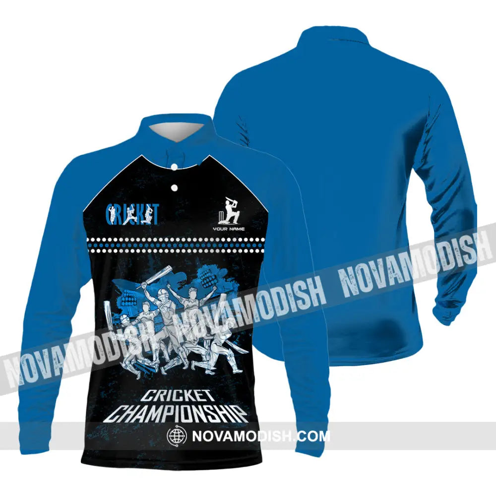 Unisex Shirt - Custom Cricket Championship Shirt Long Sleeve Polo / S T-shirt