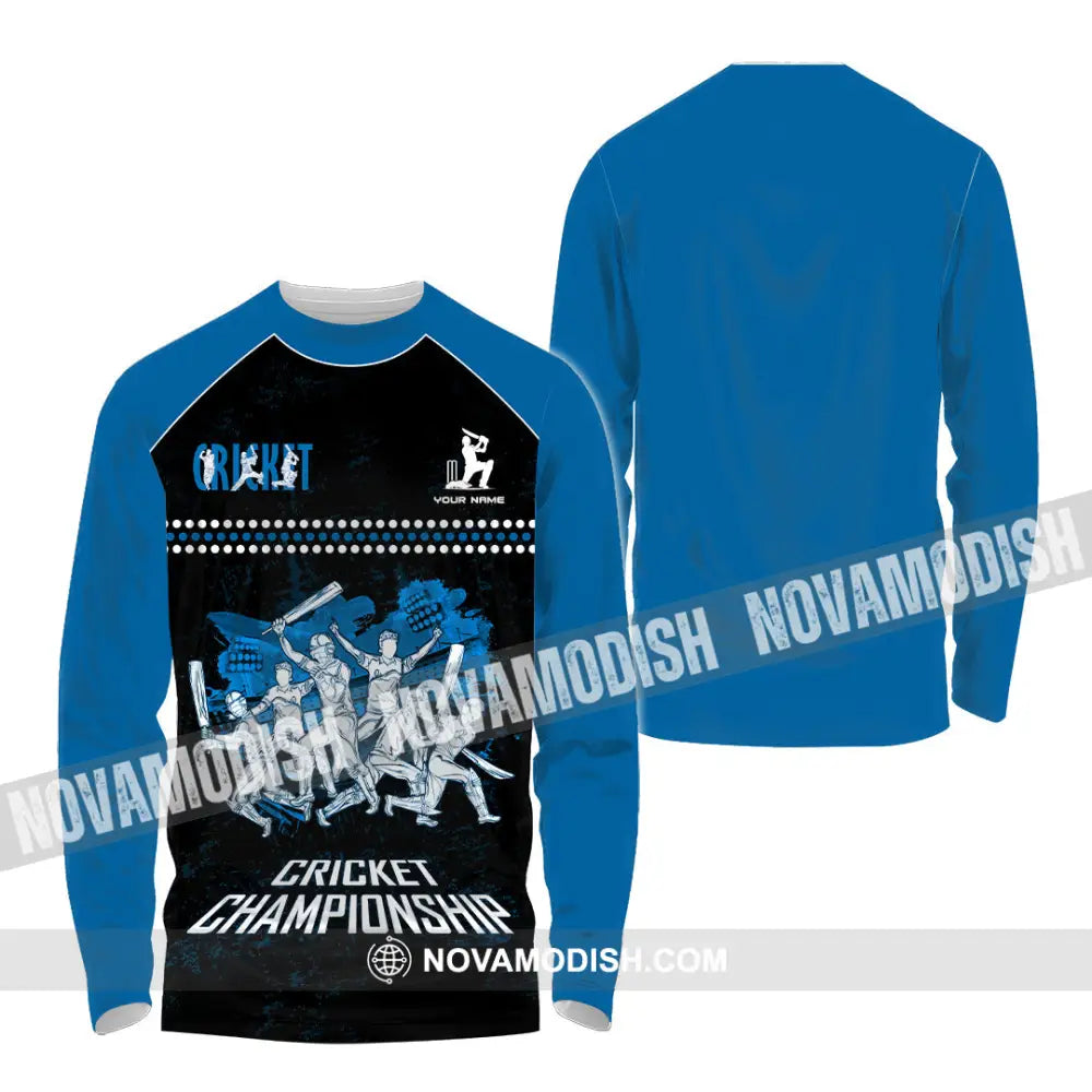 Unisex Shirt - Custom Cricket Championship Shirt Long Sleeve Shirt / S T-shirt