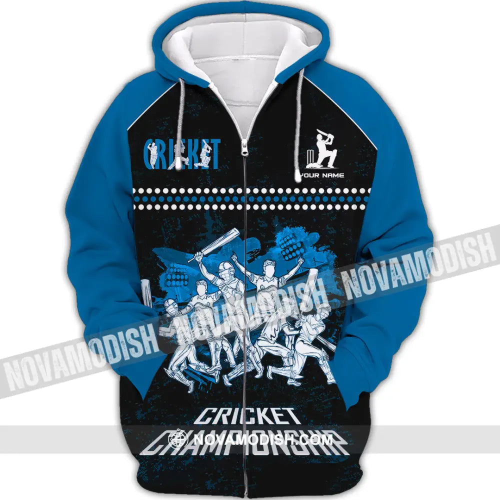 Unisex Shirt - Custom Cricket Championship Shirt Zipper Hoodie / S T-shirt