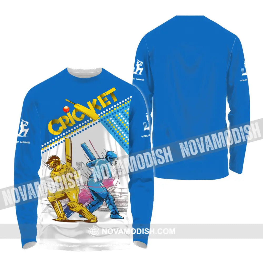 Unisex Shirt - Custom Cricket Player Shirt Long Sleeve Shirt / S T-shirt