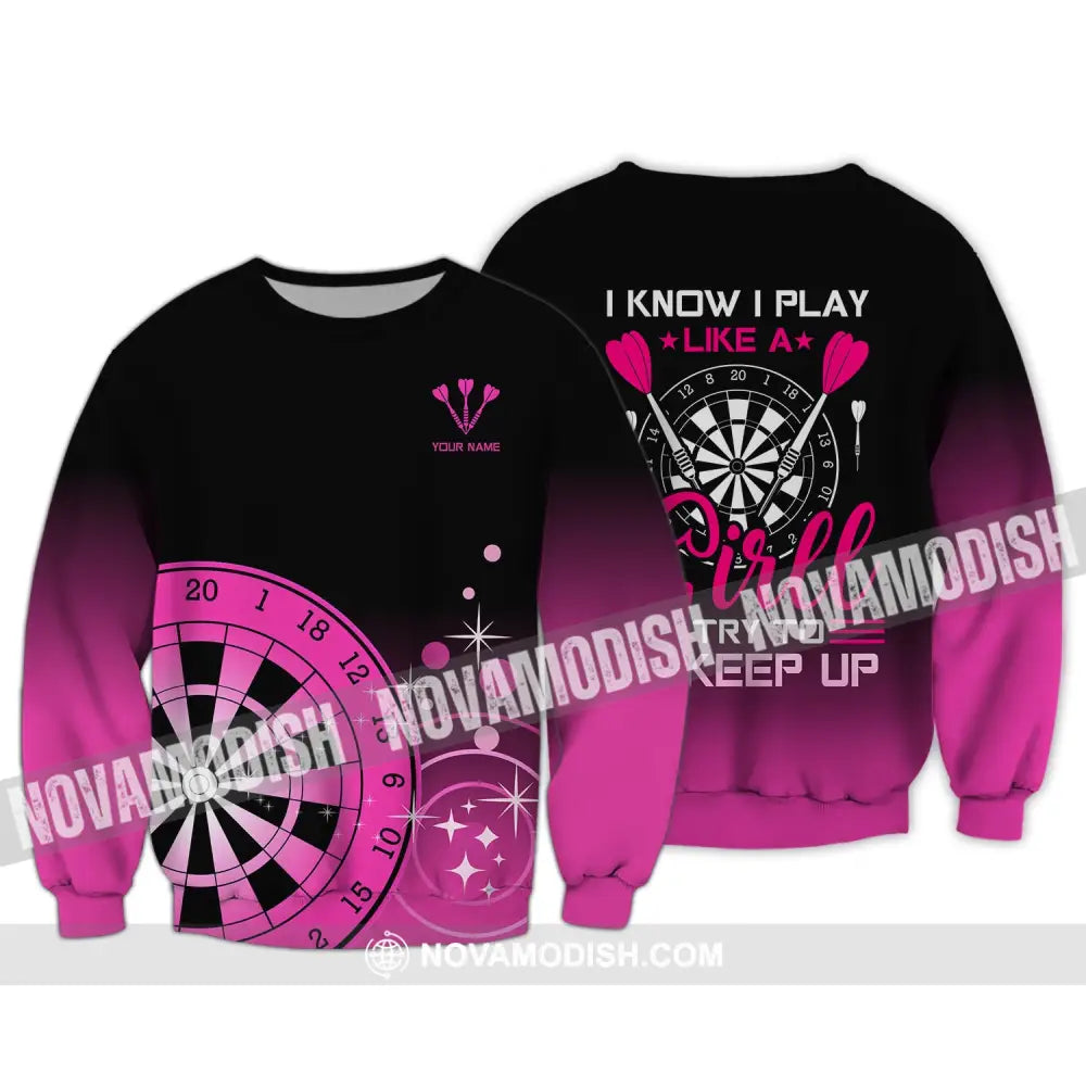 Unisex Shirt Custom Darts Polo Hoodie Team T-Shirt Gift For Players Long Sleeve / S