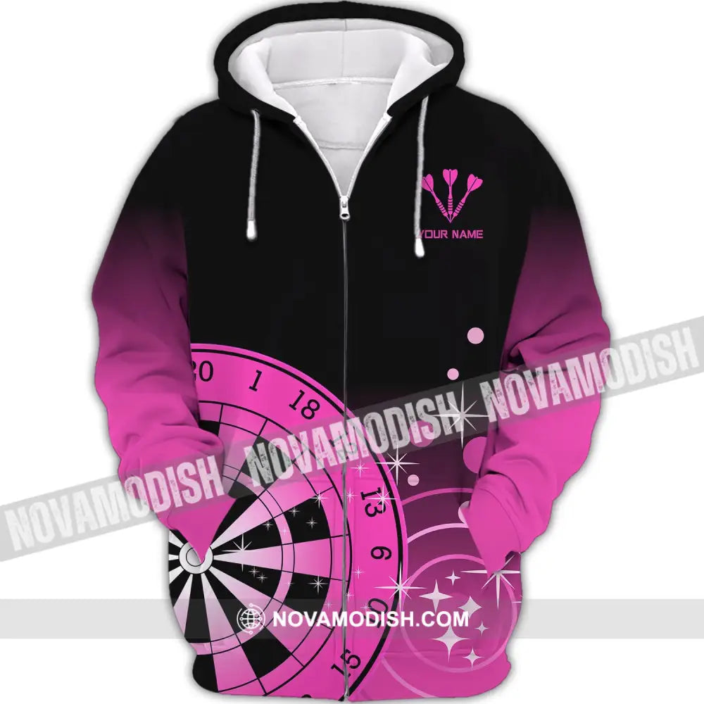 Unisex Shirt Custom Darts Polo Hoodie Team T-Shirt Gift For Players Zipper / S