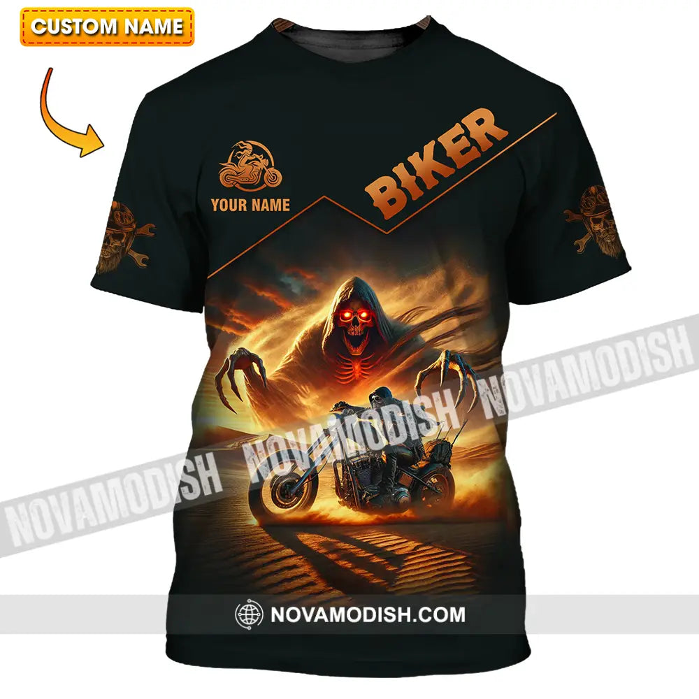 Unisex Shirt - Custom Death Biker Cool Biker Biker Shirt T-shirt