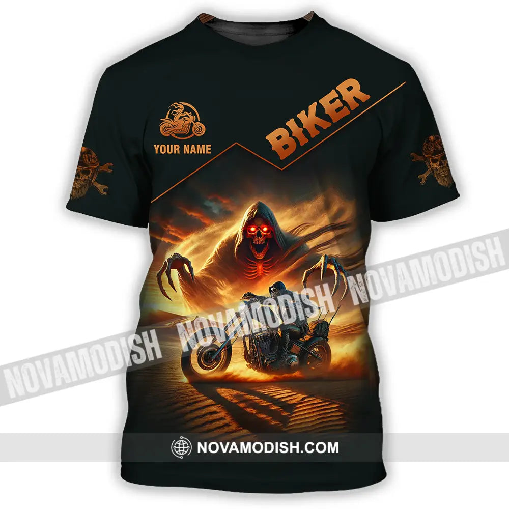 Unisex Shirt - Custom Death Biker Cool Biker Biker Shirt T-Shirt / S T-shirt