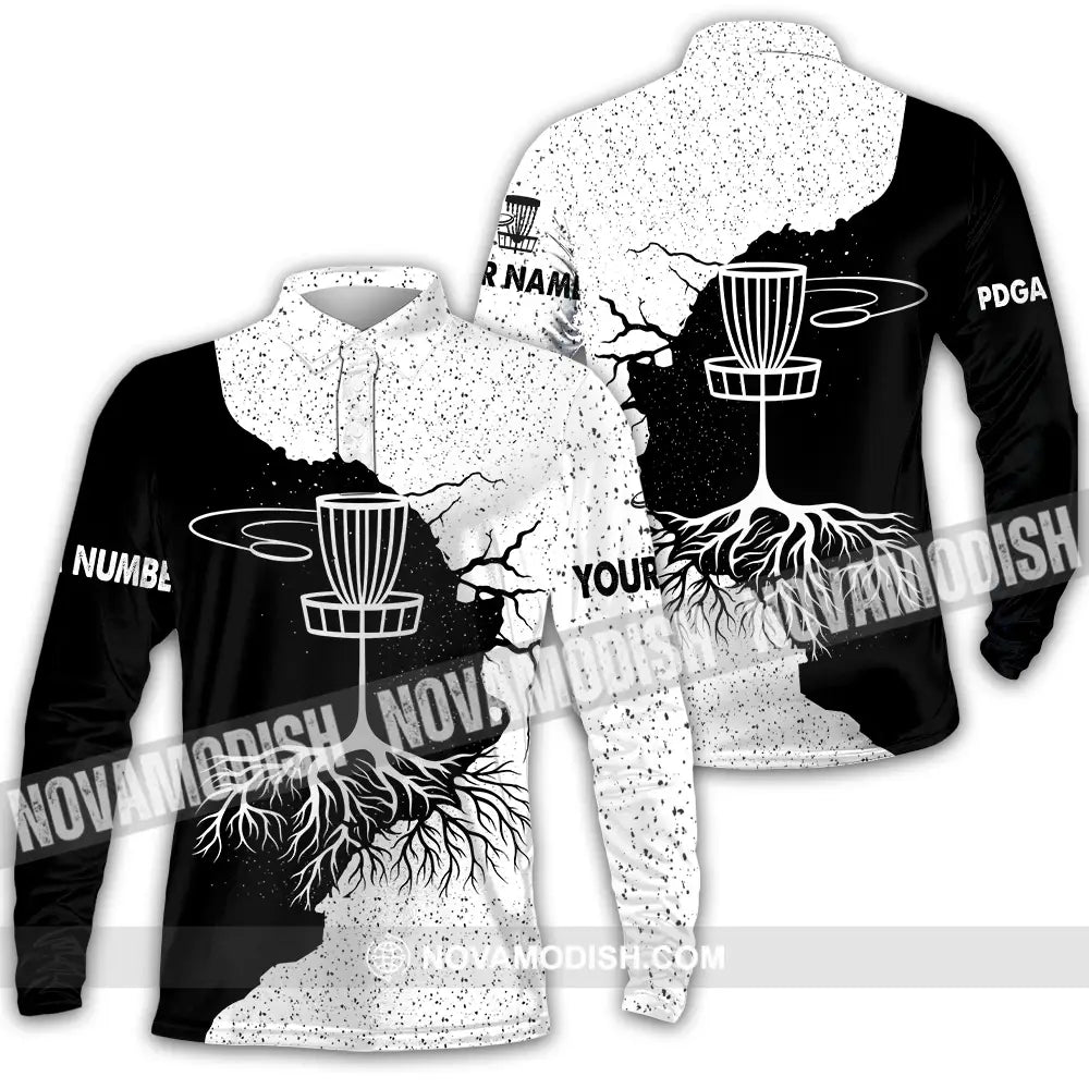 Unisex Shirt - Custom Disc Golf Shirt Long Sleeve Polo / S T-shirt