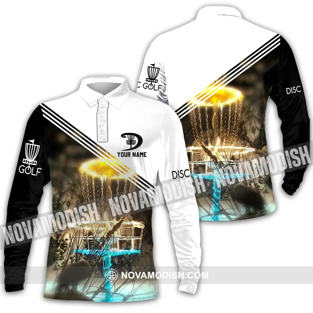 Unisex Shirt - Custom Disc Golf Shirt Long Sleeve Polo / S T-shirt