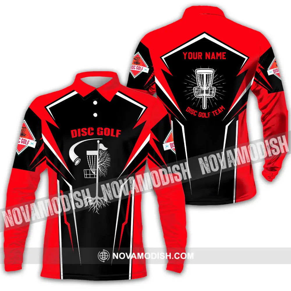 Unisex Shirt - Custom Disc Golf Player Shirt Long Sleeve Polo / S T-shirt