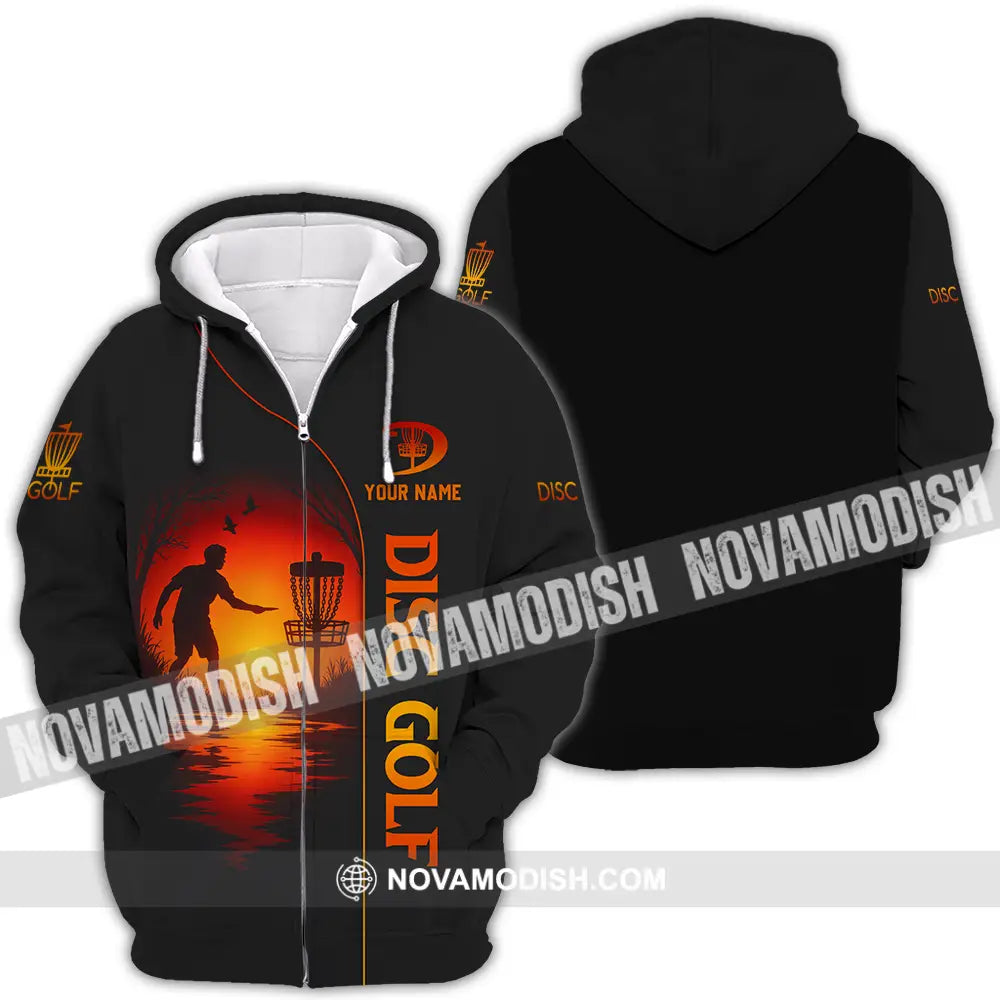 Unisex Shirt - Custom Disc Golf Shirt Zipper Hoodie / S T-shirt