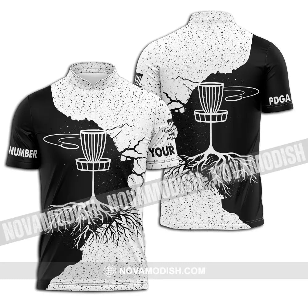 Unisex Shirt - Custom Disc Golf Shirt Zipper Polo Shirt / S T-shirt