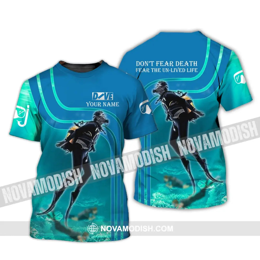 Unisex Shirt - Custom Dive Name T-Shirt - Personalized Hoodie Shirt - Scuba Diver T-Shirt / S T-shirt