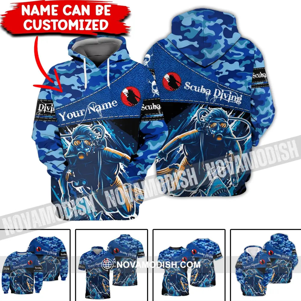 Unisex Shirt - Custom Dive Name T-Shirt - Personalized Scuba Diver Shirt T-shirt