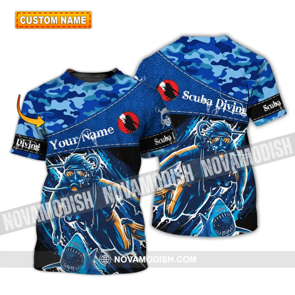 Unisex Shirt - Custom Dive Name T-Shirt - Personalized Scuba Diver Shirt T-shirt
