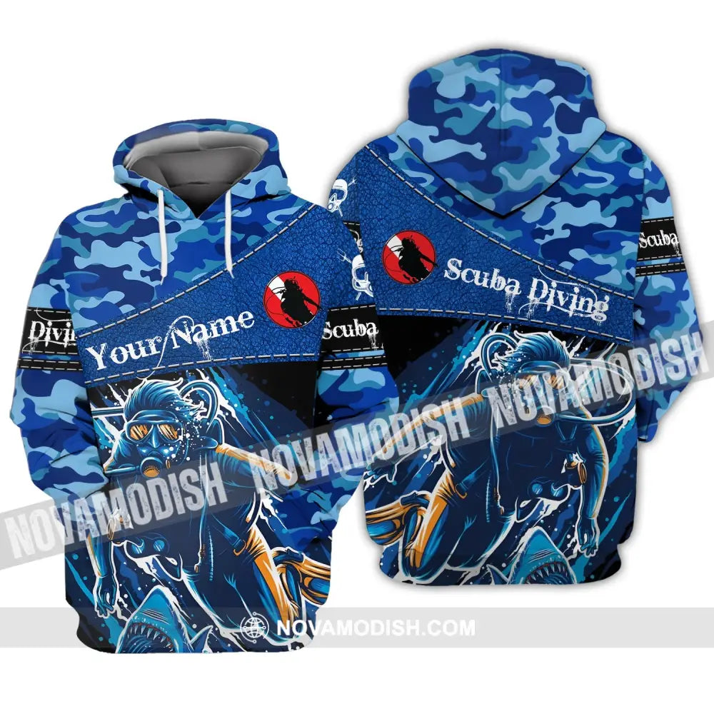 Unisex Shirt - Custom Dive Name T-Shirt - Personalized Scuba Diver Shirt Hoodie / S T-shirt