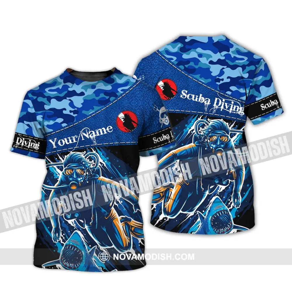 Unisex Shirt - Custom Dive Name T-Shirt - Personalized Scuba Diver Shirt T-Shirt / S T-shirt