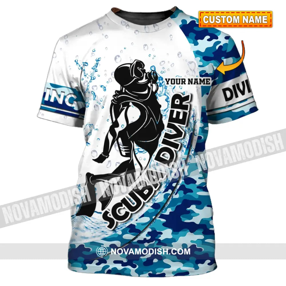 Unisex Shirt - Custom Dive Name T-Shirt - Scuba Diver - Personalized Shirt T-shirt