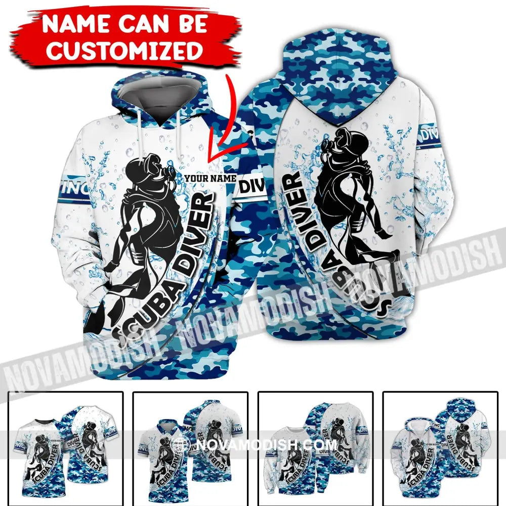 Unisex Shirt - Custom Dive Name T-Shirt - Scuba Diver - Personalized Shirt T-shirt