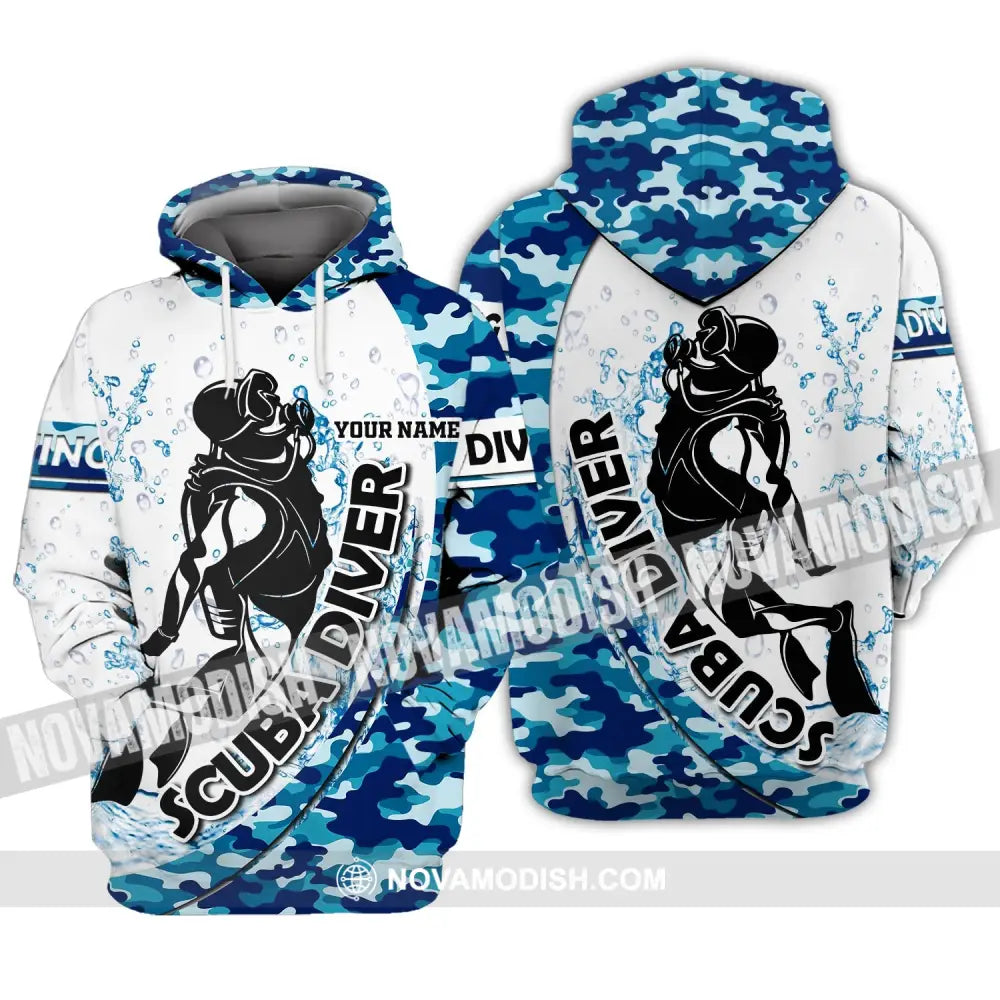 Unisex Shirt - Custom Dive Name T-Shirt - Scuba Diver - Personalized Shirt Hoodie / S T-shirt
