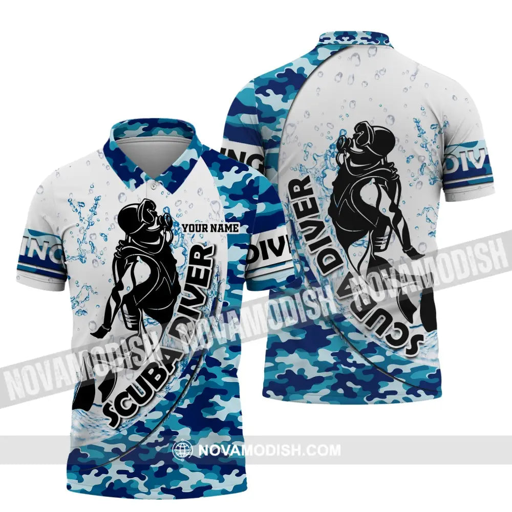 Unisex Shirt - Custom Dive Name T-Shirt - Scuba Diver - Personalized Shirt Polo Shirt / S T-shirt