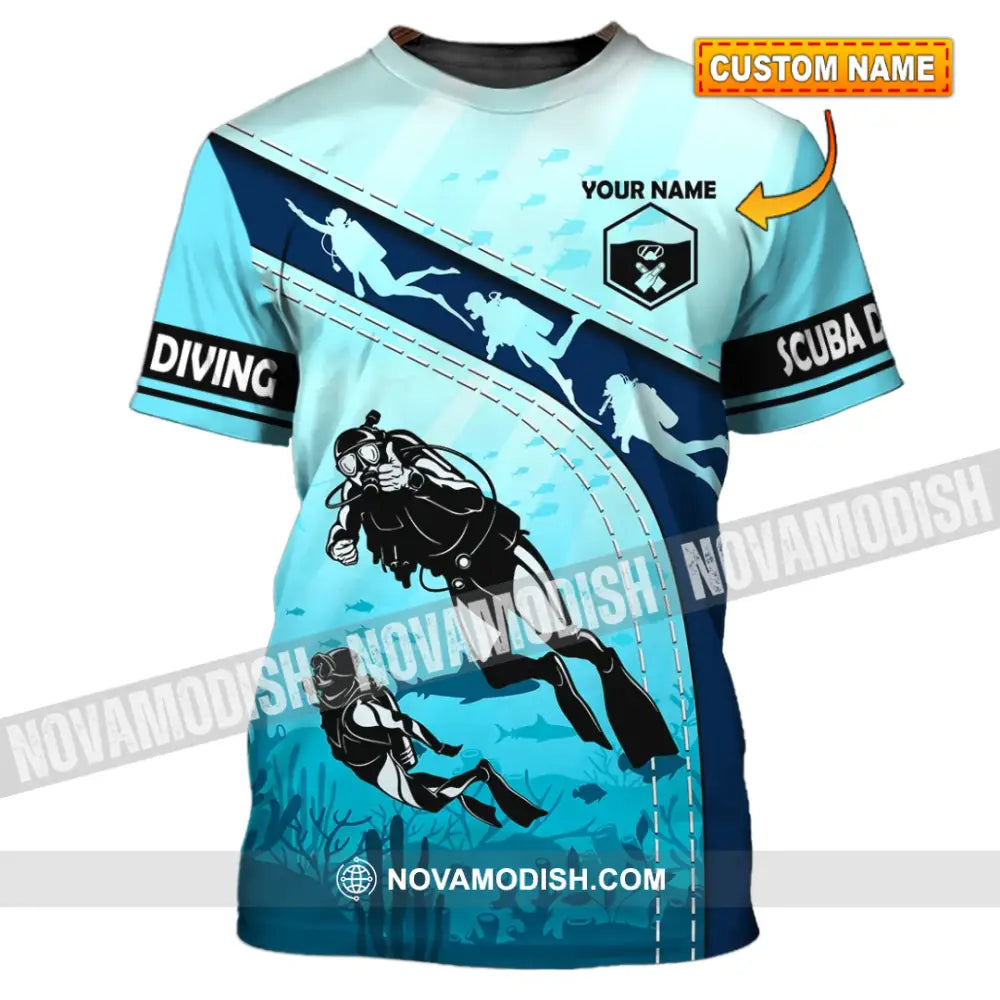 Unisex Shirt - Custom Diver Name T-Shirt - Scuba Diver - Personalized Shirt T-shirt