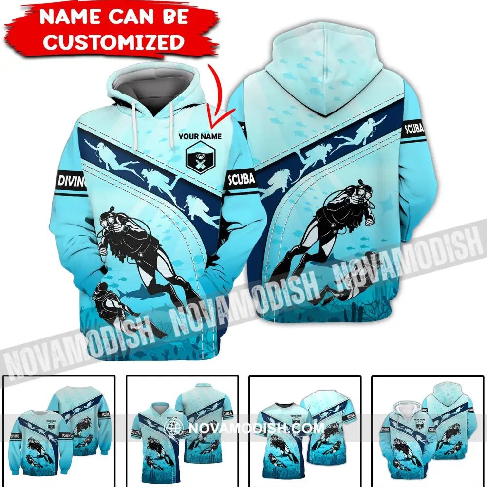 Unisex Shirt - Custom Diver Name T-Shirt - Scuba Diver - Personalized Shirt T-shirt